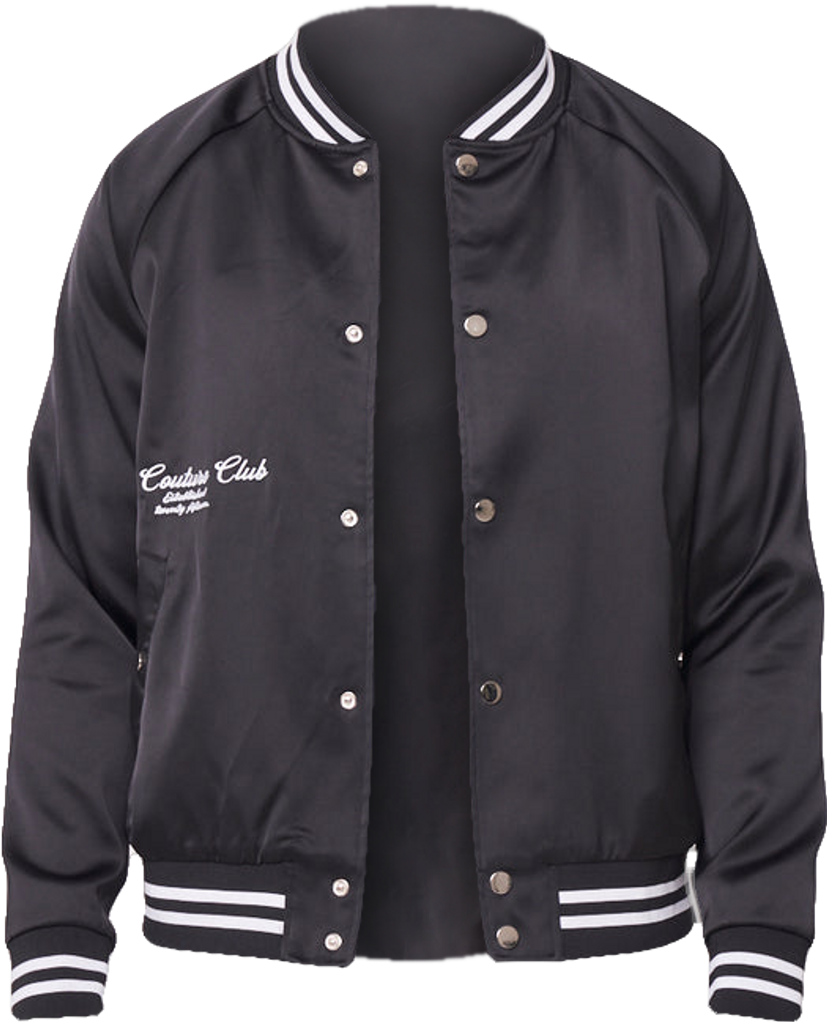 The Couture Club Satin Bomber Jacket