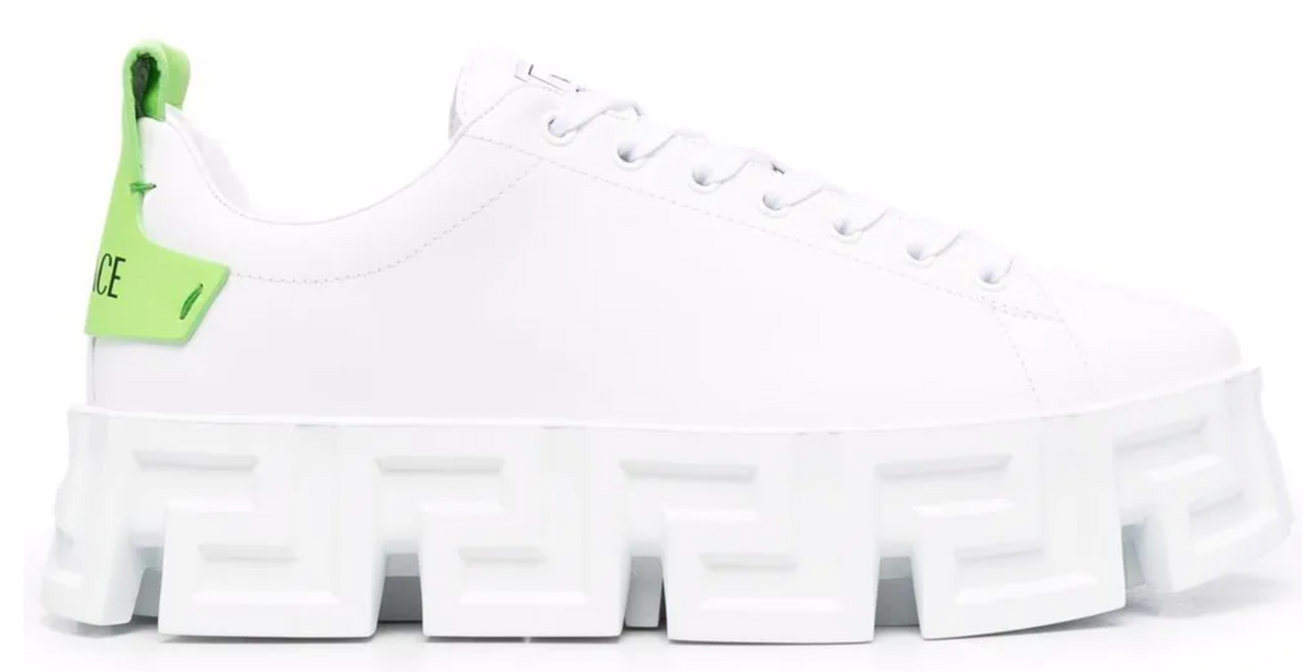 Versace Greca Labyrinth Low-Top White Sneakers