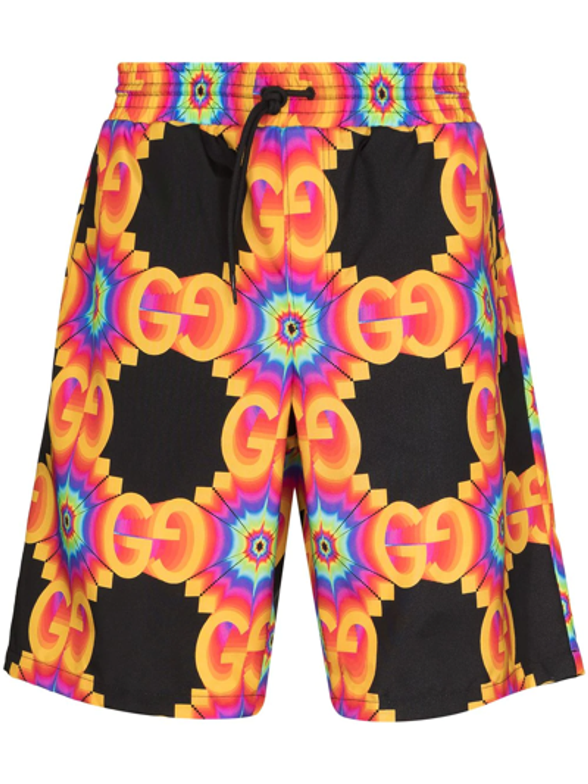 Gucci Gg Kaleidoscope Knee-length Shorts In Black
