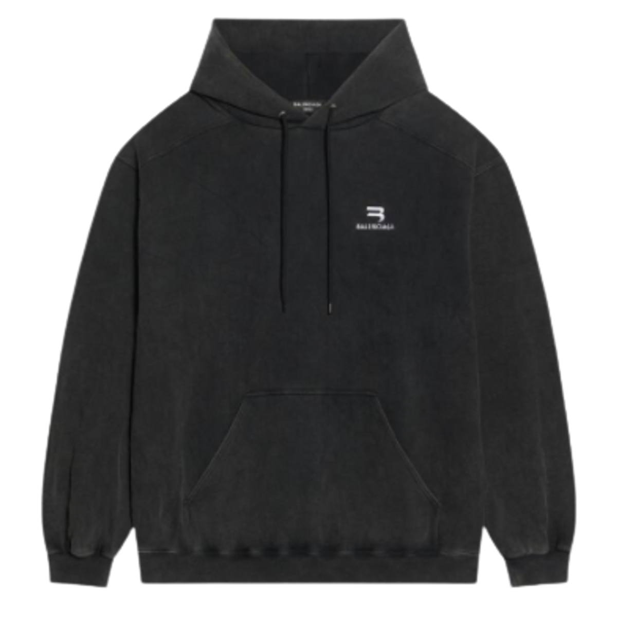 Balenciaga Black Sporty B Medium Fit Hoodie