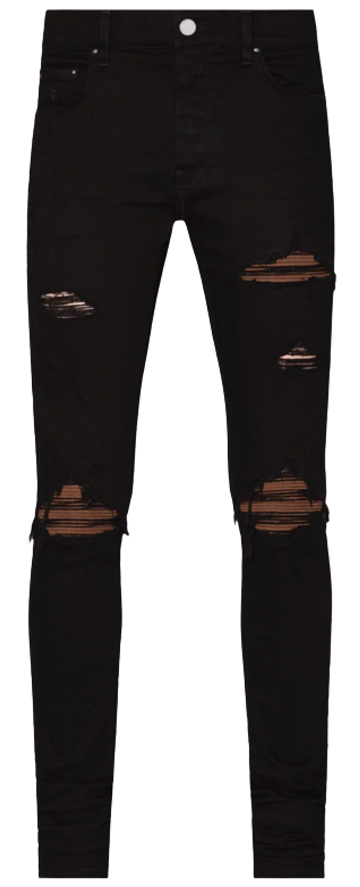 Amiri Mx1 Brown Patch Ultra Suede Overdyed Black Jeans | WHAT