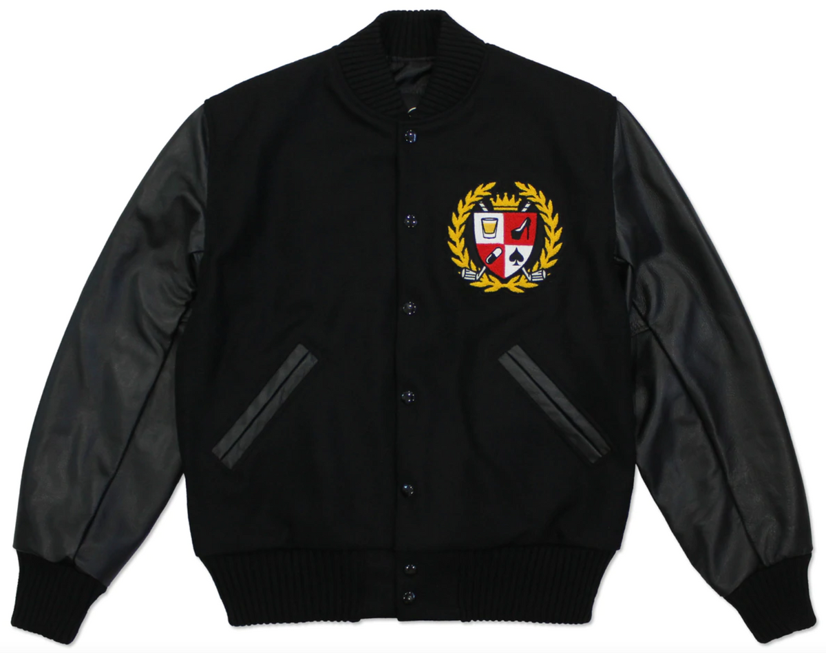 Local Authority LA Swingers Club Crest Black Varsity Jacket