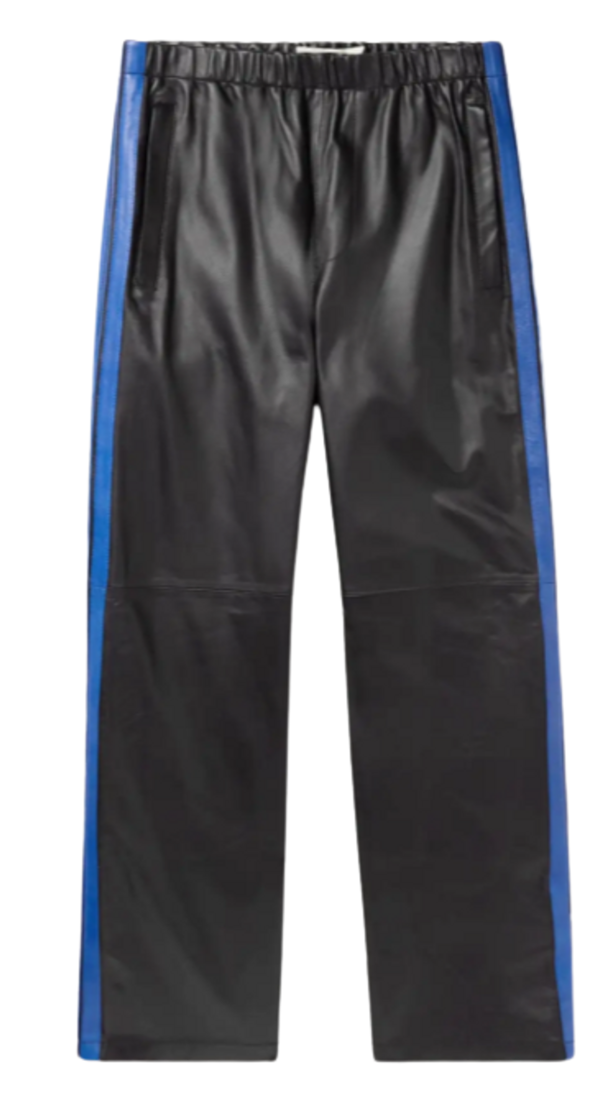 Marni Straight Leg Panelled Striped Leather Trousers