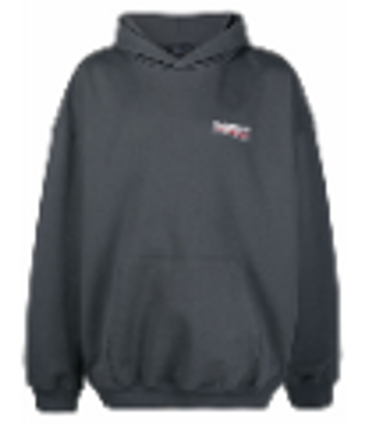 Balenciaga Grau Fit Logo-print Hoodie