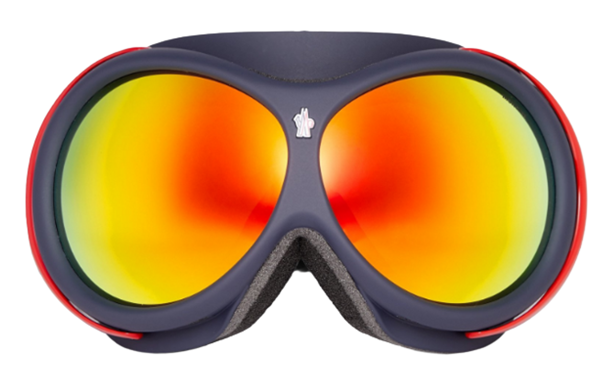 Moncler Mirrored Black Ski Goggles