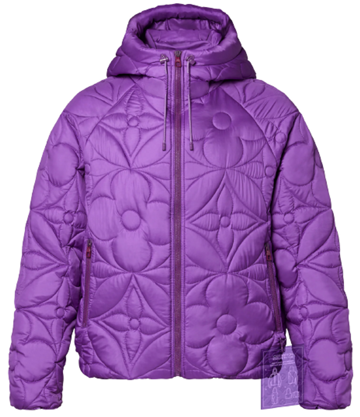 Louis Vuitton Lvse Flower Quilted Violet Hoodie Jacket