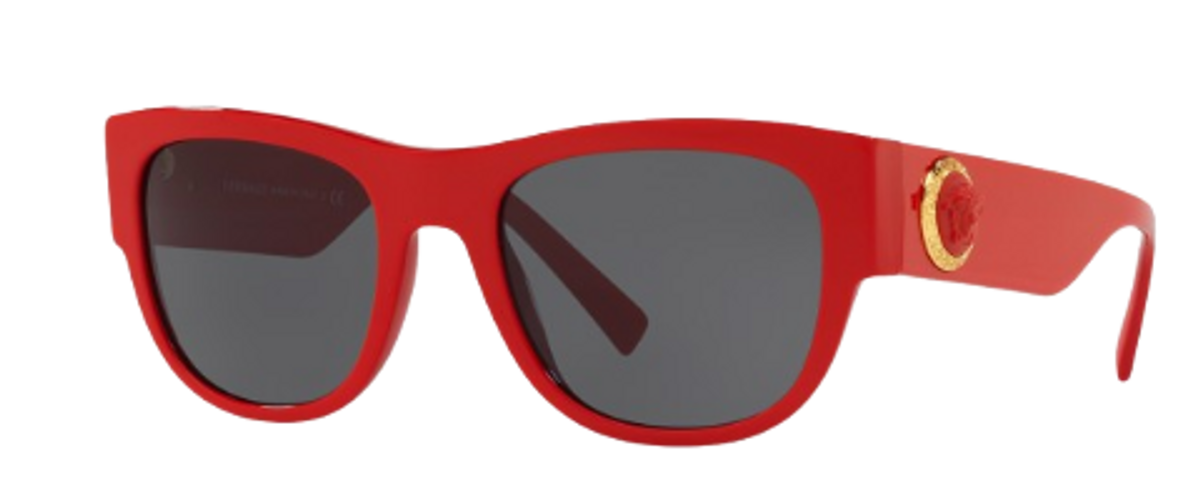 Versace Medusa Red Oval Sunglasses