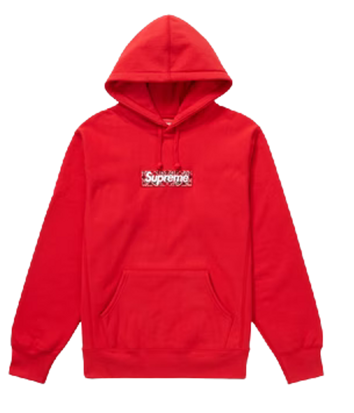 Supreme Bandana Box Logo Red Hooded Sweatshirt