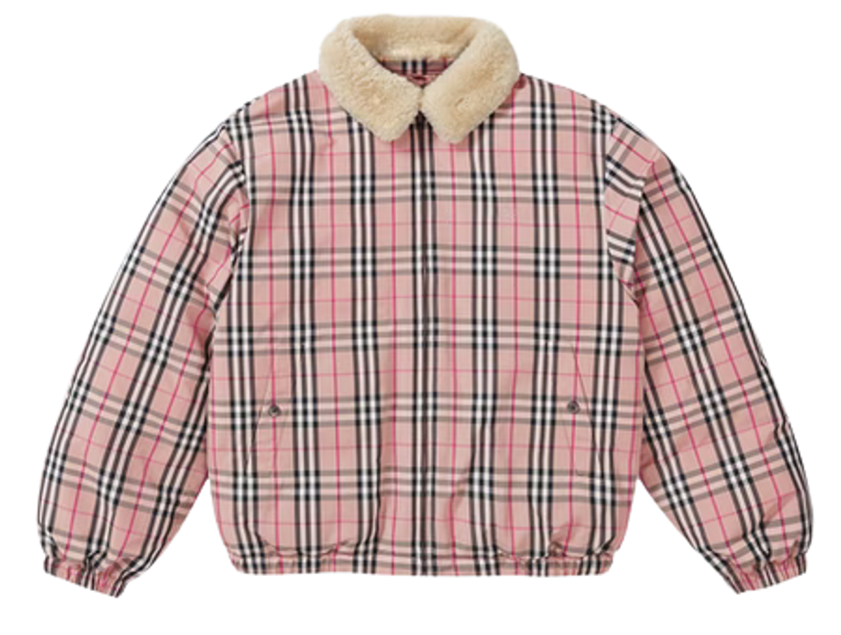 Supreme × Burberry Shearling Collar Down Puffer Jacket