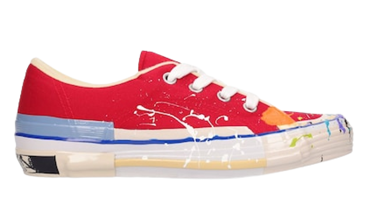 Gallery Dept. Painted Canvas Red Sneakers