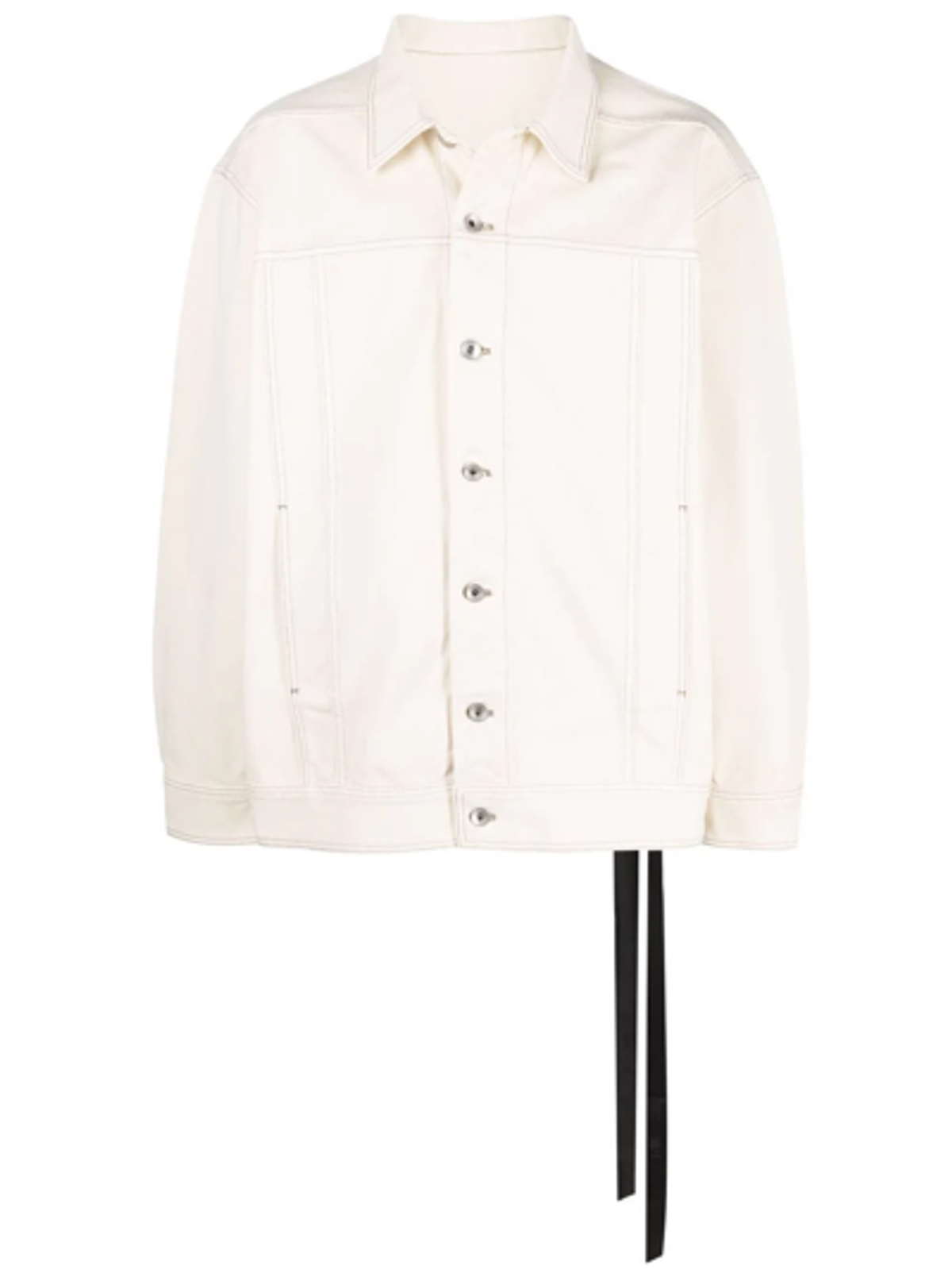 Rick Owens Button-up Denim Jacket In Neutrals