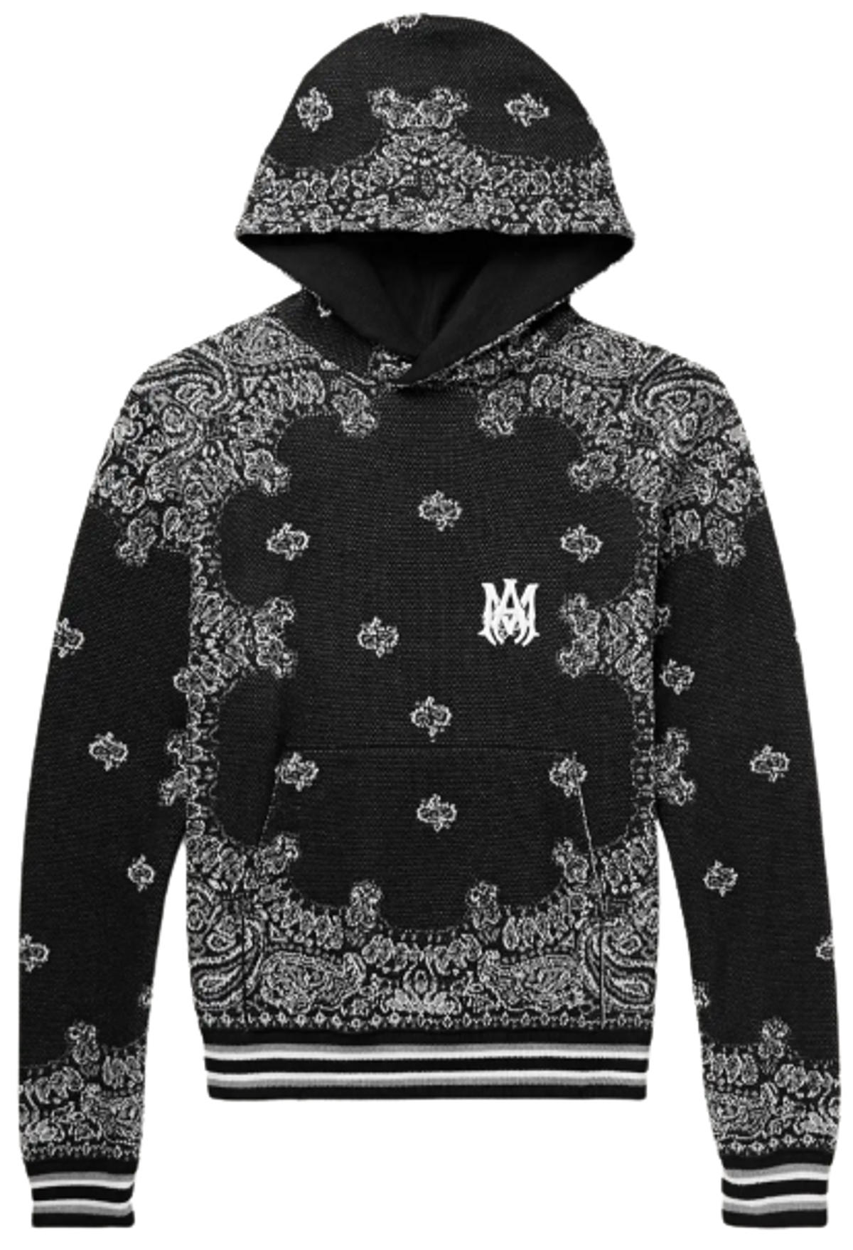 Amiri Bandana-Jacquard Cotton And Cashmere-Blend Hoodie