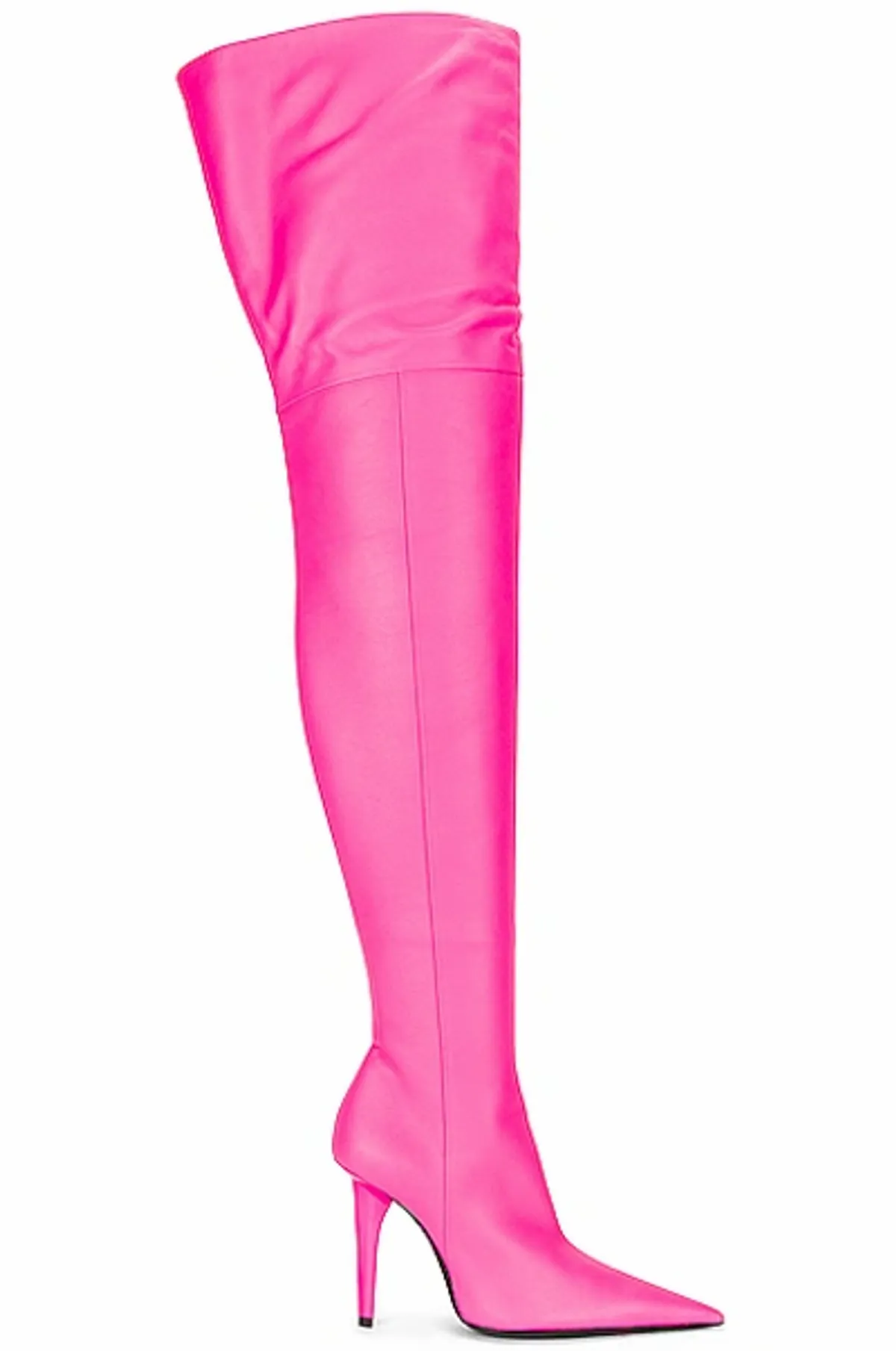 Balenciaga Knife Shark Leather Over-the-Knee Pink Boots