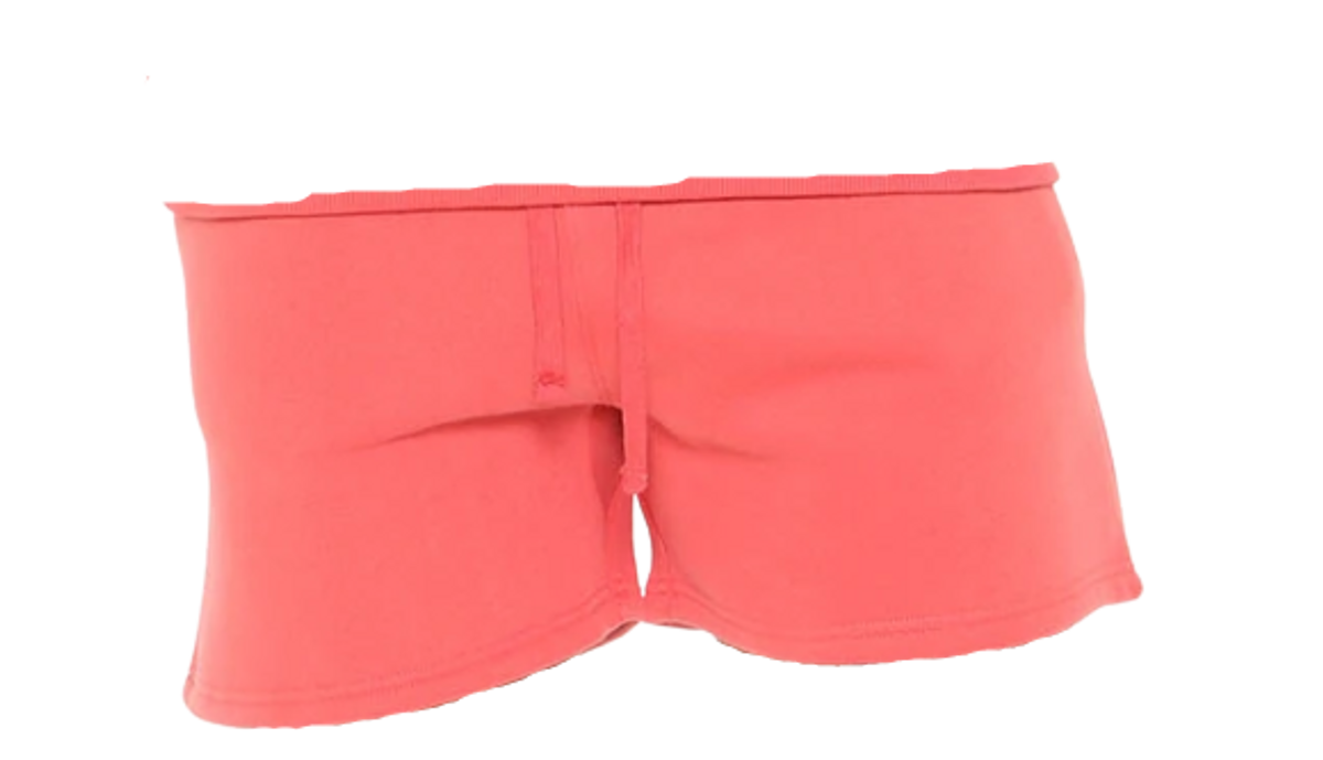 FashionNova Red Always Ready Vintage Fleece Shorts