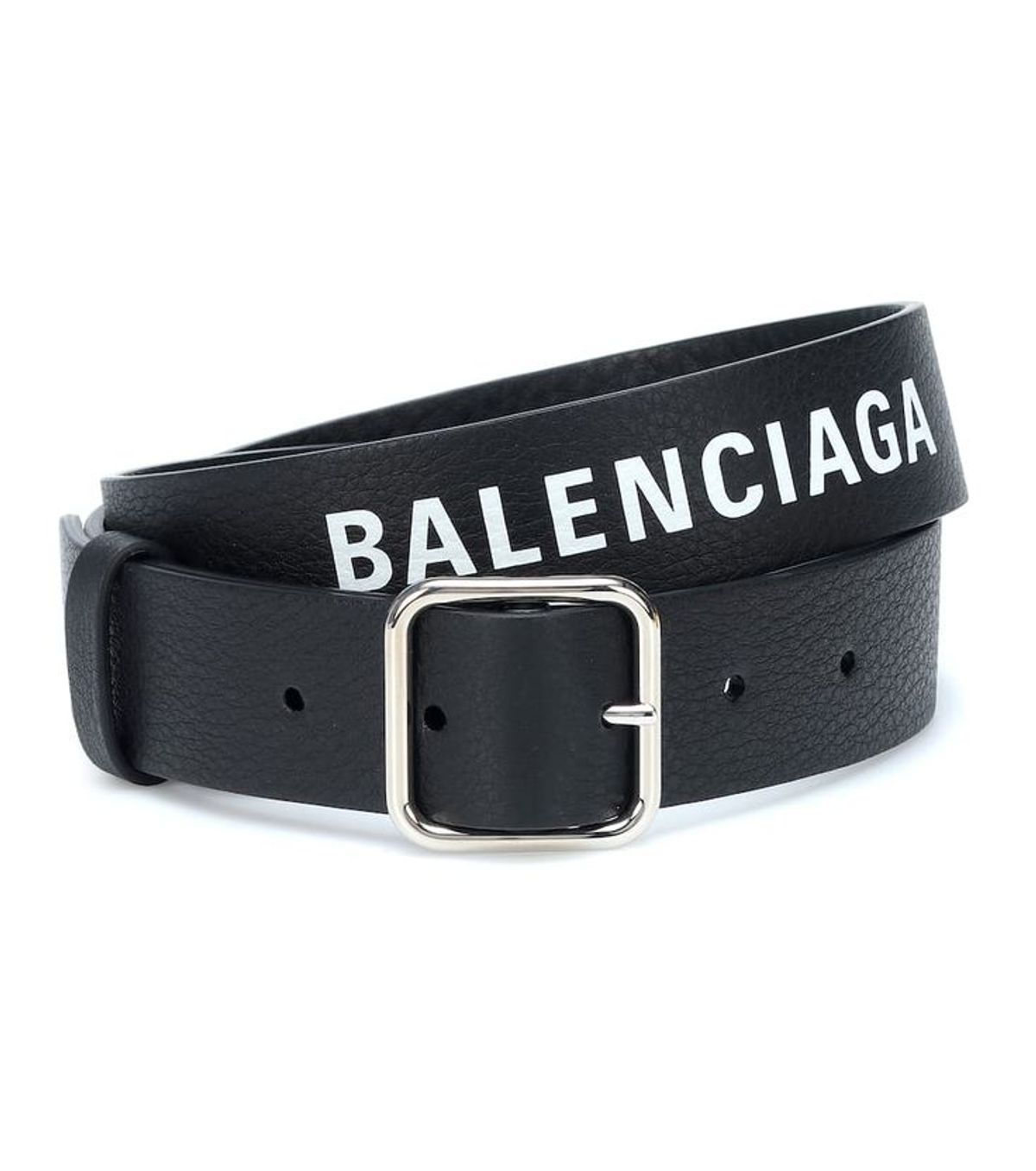 Balenciaga Black Leather Belt