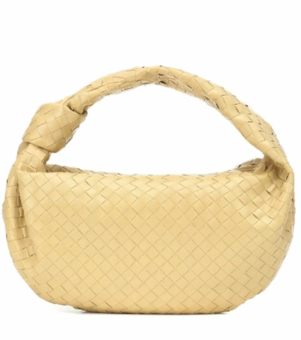 Bottega Veneta Jodie Hobo Bag In Woven Nappa Leather In Yellow
