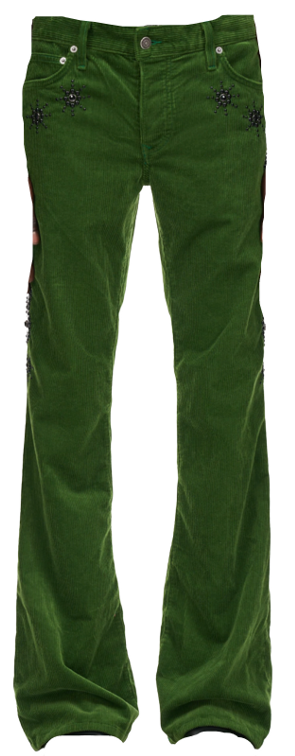 Cout De La Liberte Jimmy Embellished Corduroy Green Trousers