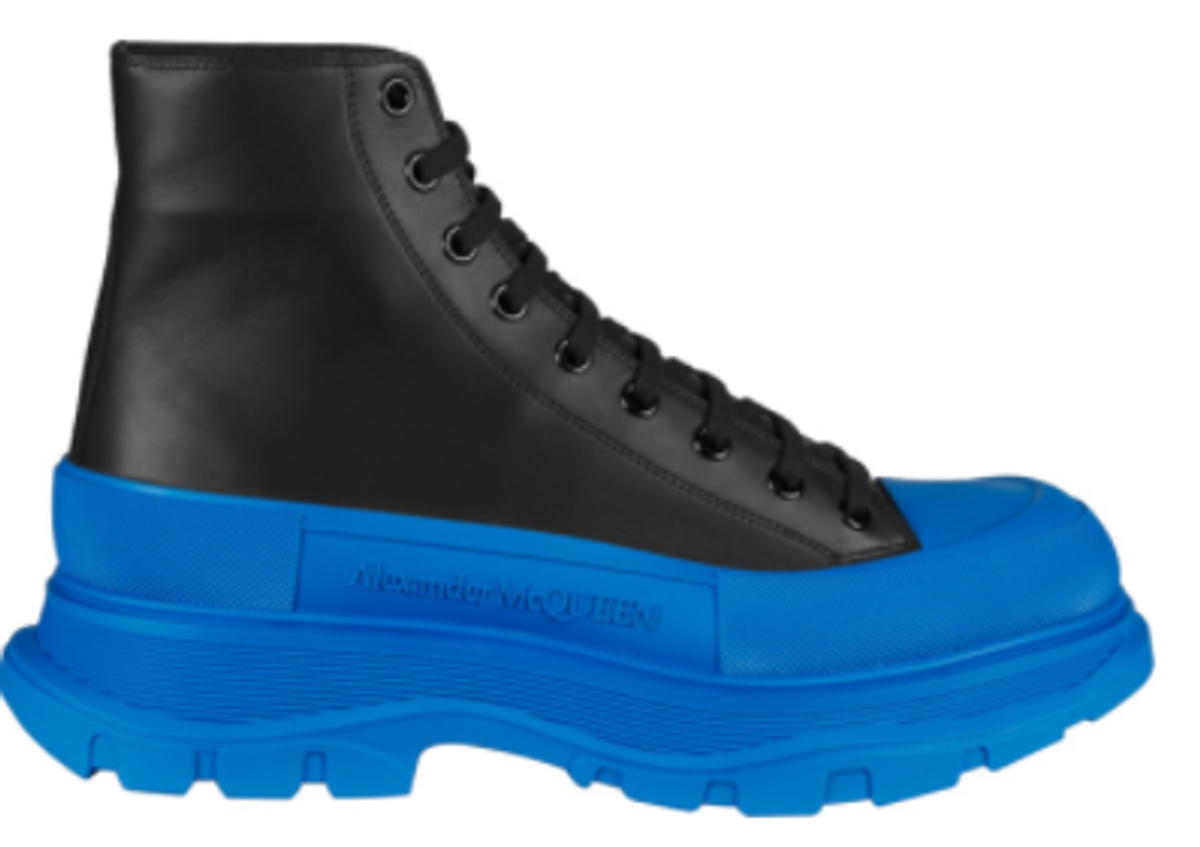 Alexander McQueen Black Lake Treadslick Leather High Top Sneakers