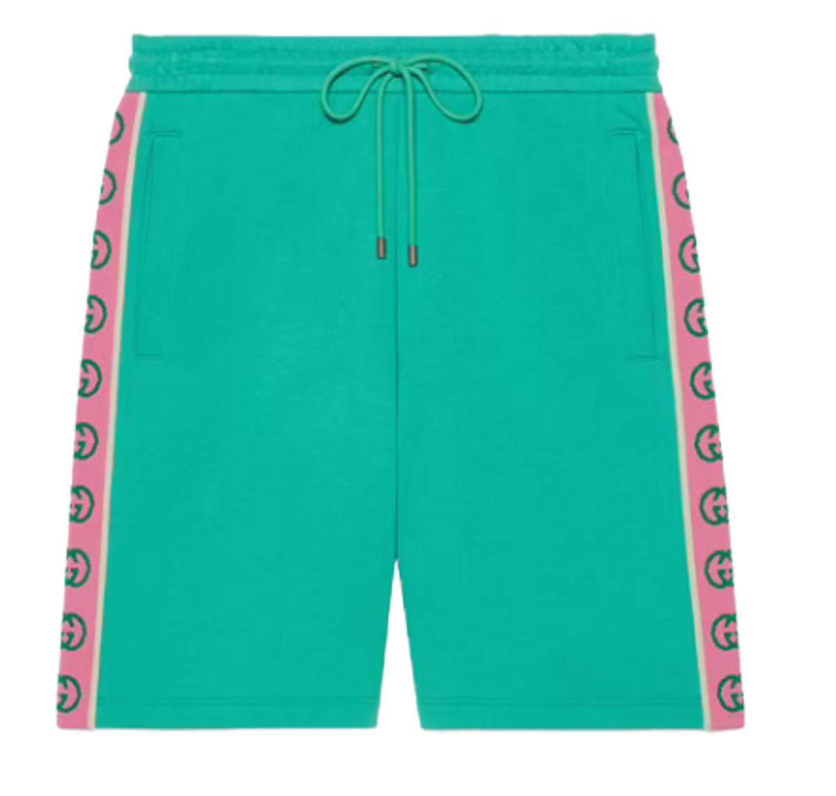 Gucci Pineapple Cotton Green Jersey Shorts