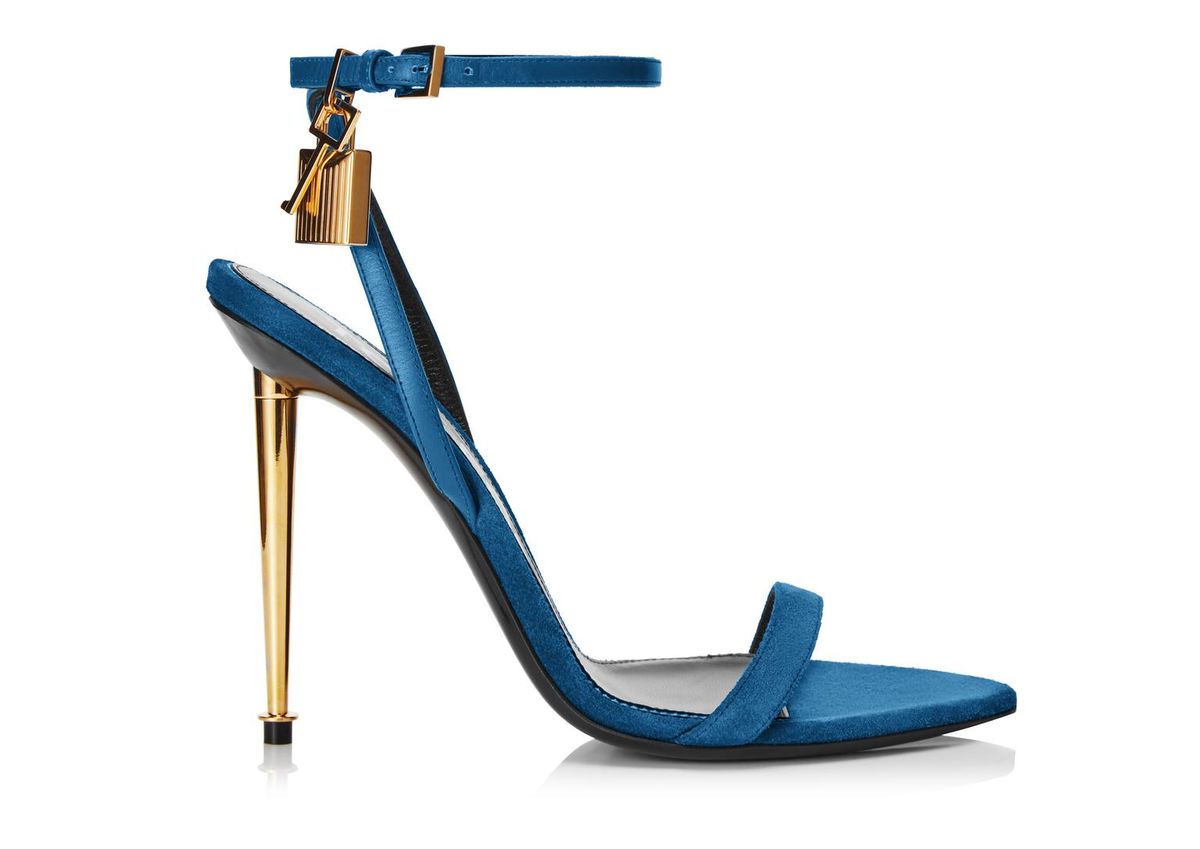 Tom Ford Suede Padlock Naked Sandals