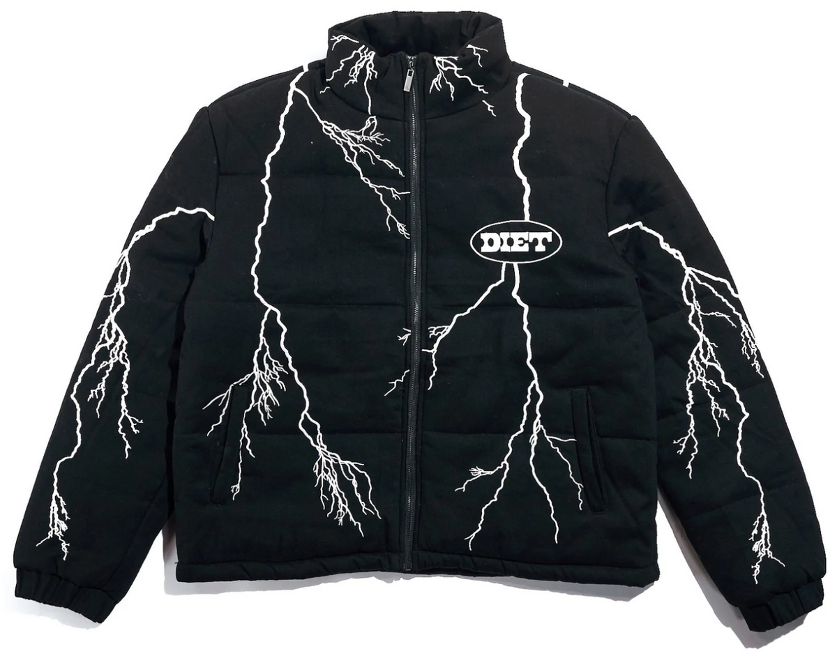 Diet Starts Monday Bolt Black Puffer Jacket