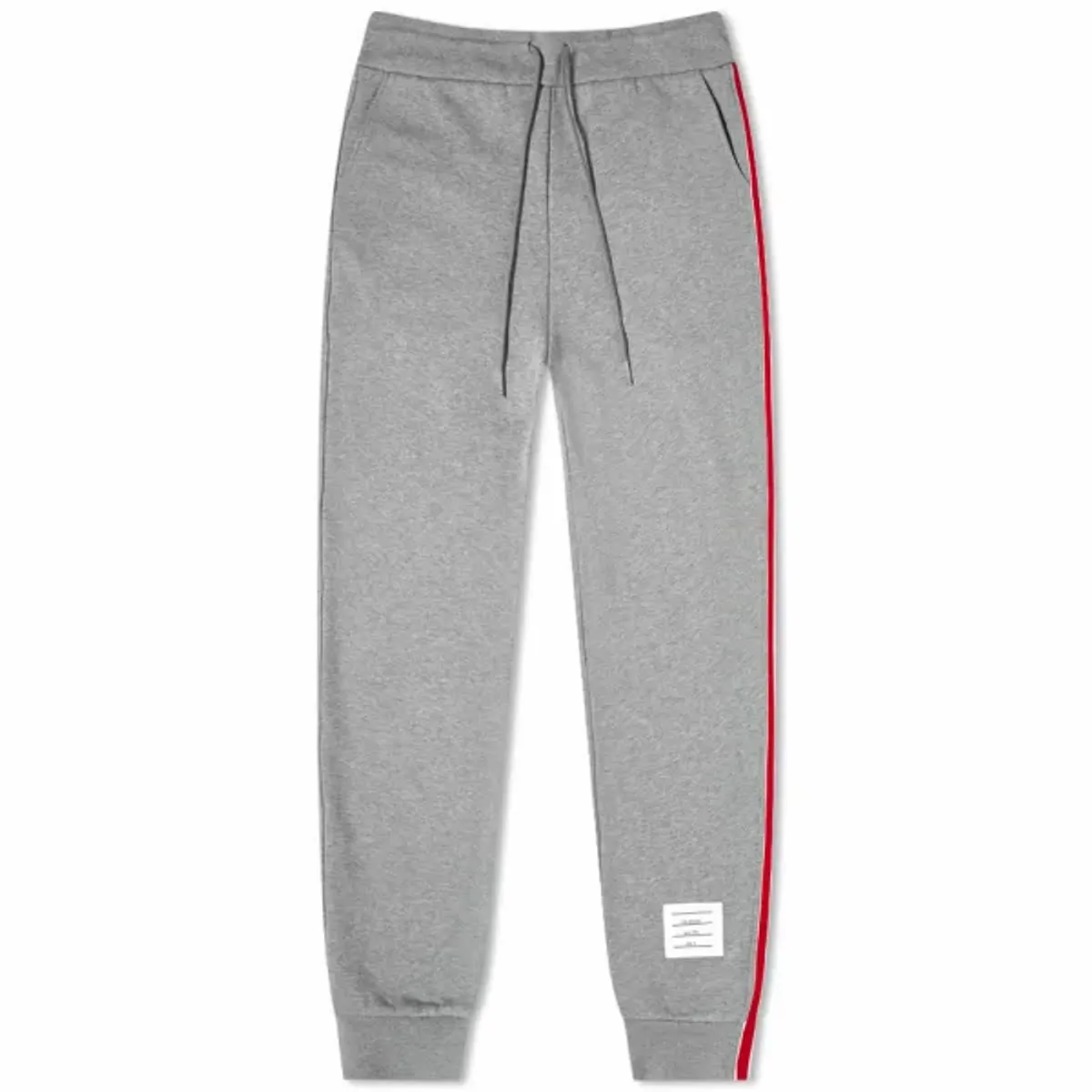 Thom Browne Light Grey Loopback Jersey Vertical Stripe Sweatpants