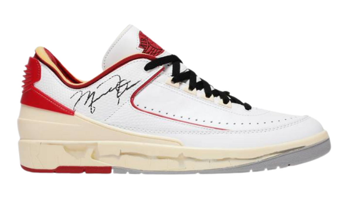 Jordan × Off-White Air Jordan 2 White Varsity Red Sneakers