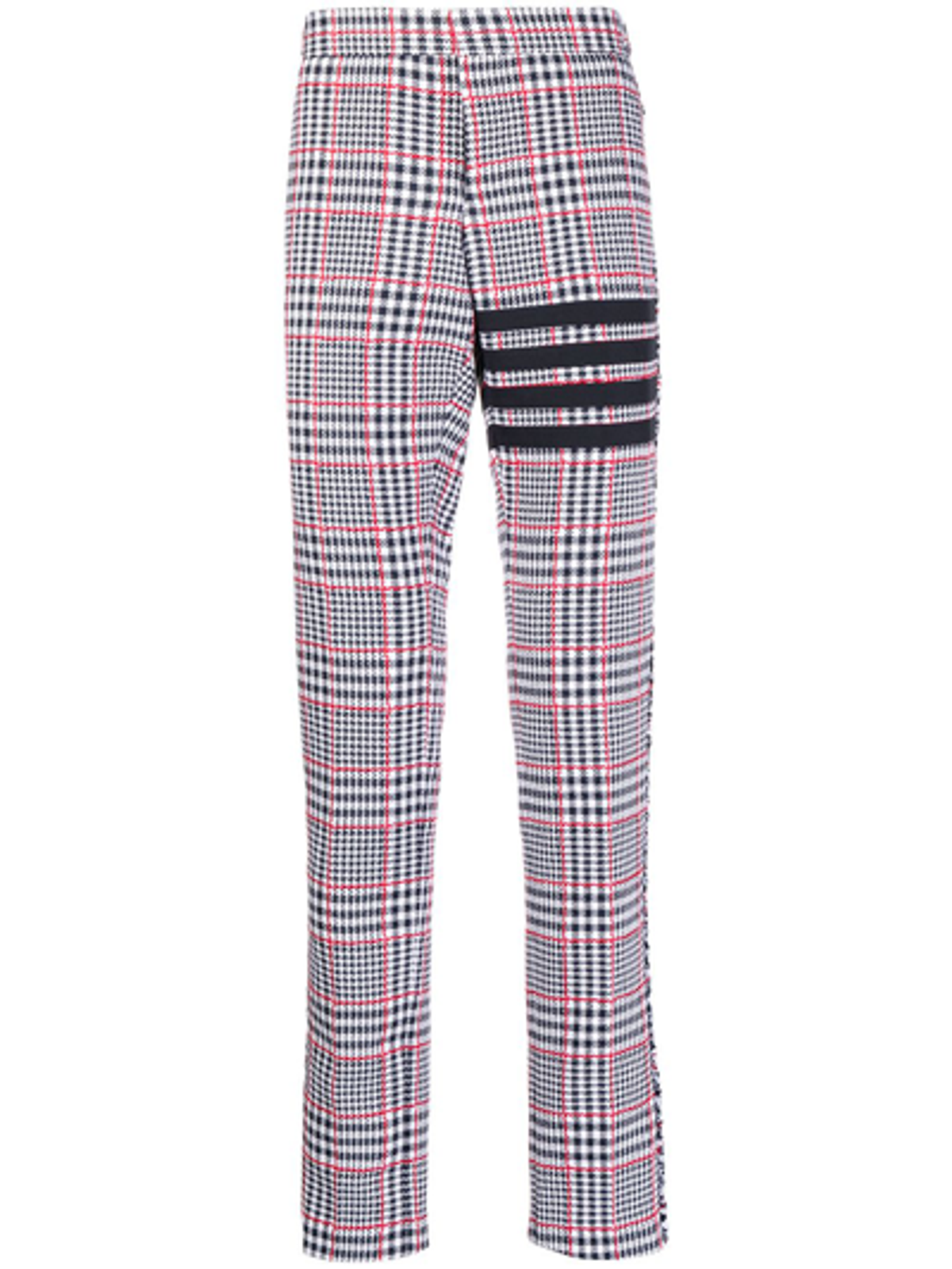 Thom Browne 4 Bar Prince Of Whales Check Frayed Chinos Pants