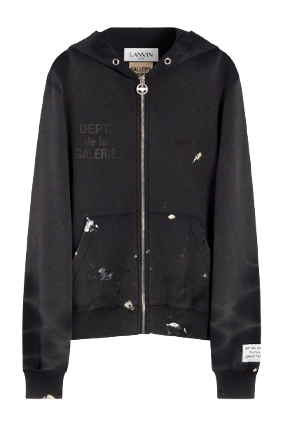 Lanvin × Gallery Dept. Zip-Up Black Hoodie