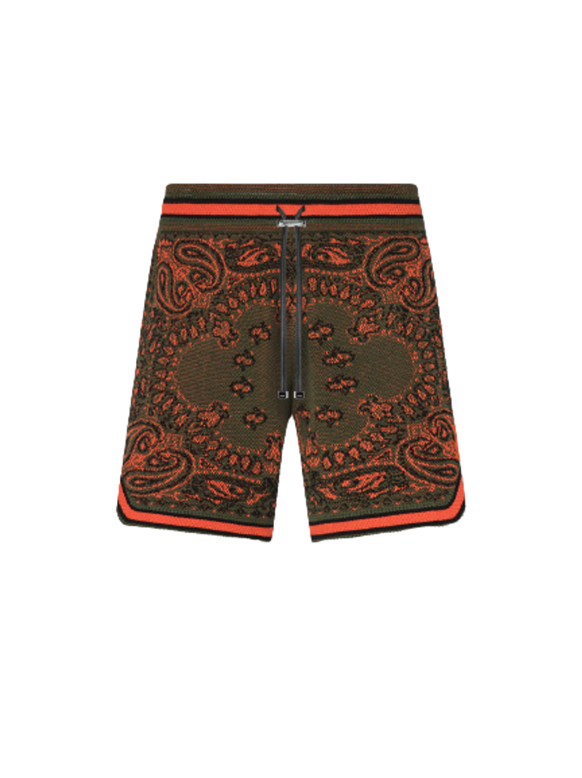 Amiri Green And Orange Bandana B-Ball Shorts