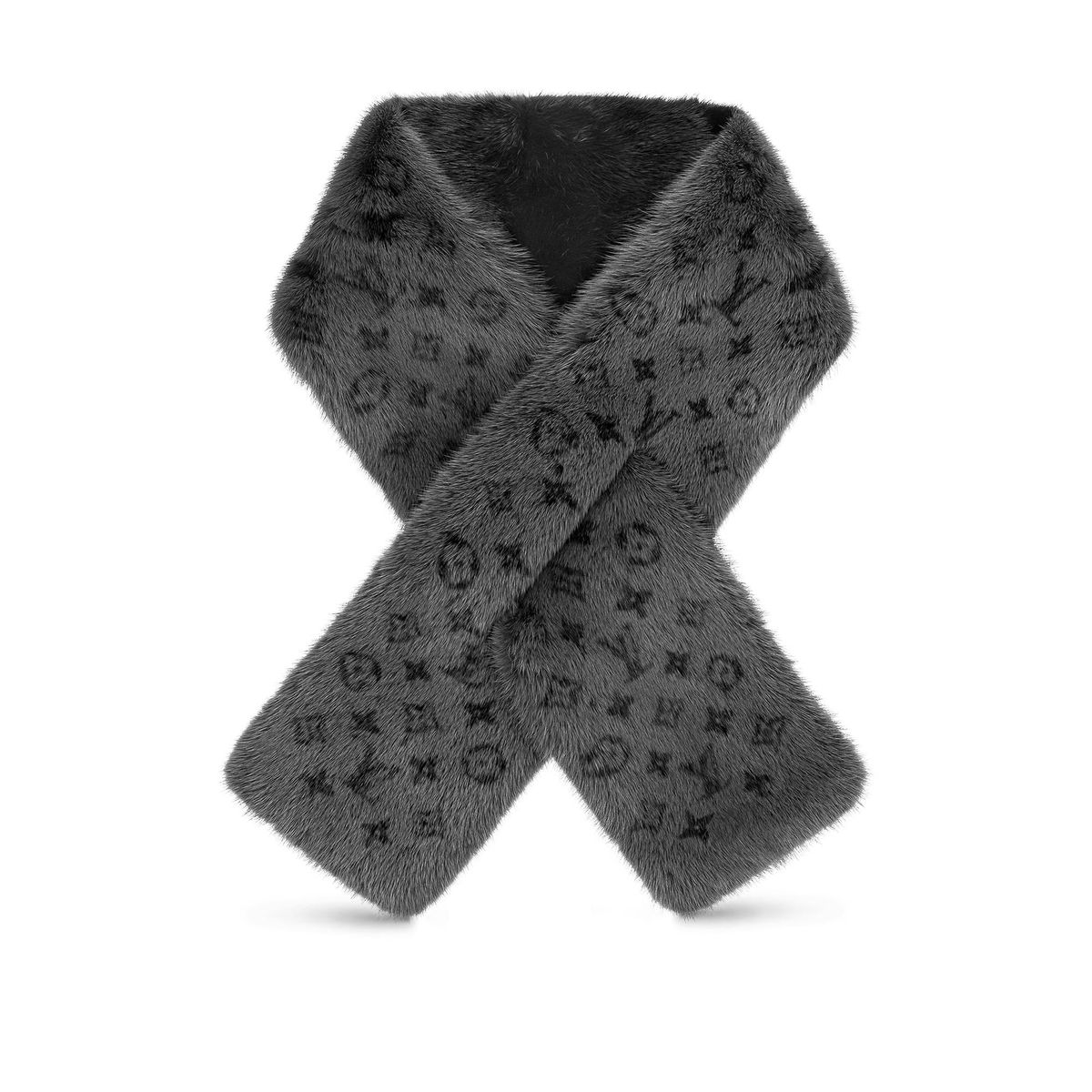 Louis Vuitton Monogram Reverso Fur Scarf