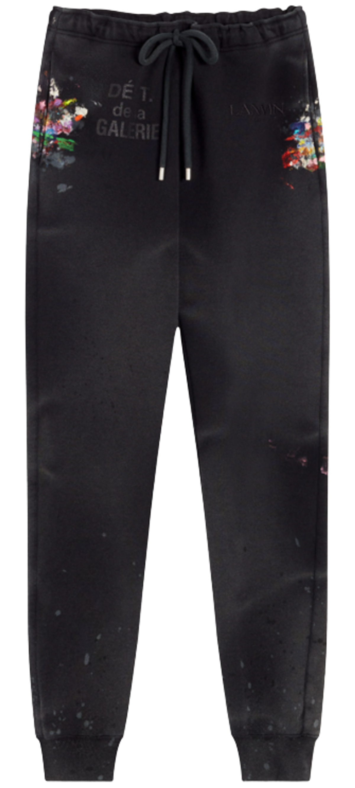 Lanvin × Gallery Dept. Logo Painted Black Jogging Pants