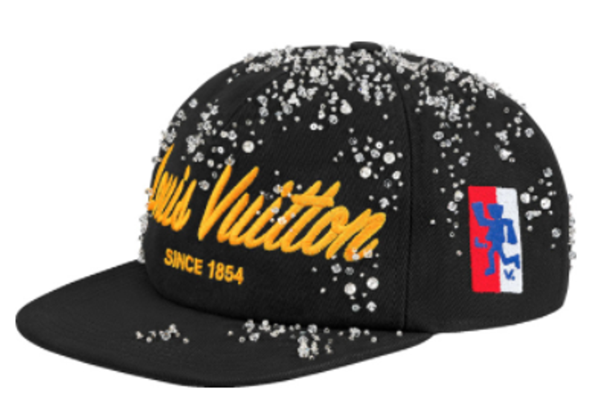 Louis Vuitton Black Crystal LV Scripts Cap