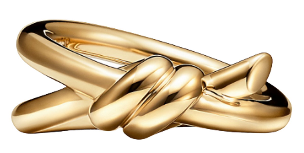 Tiffany&Co Double Yellow Gold Row Ring