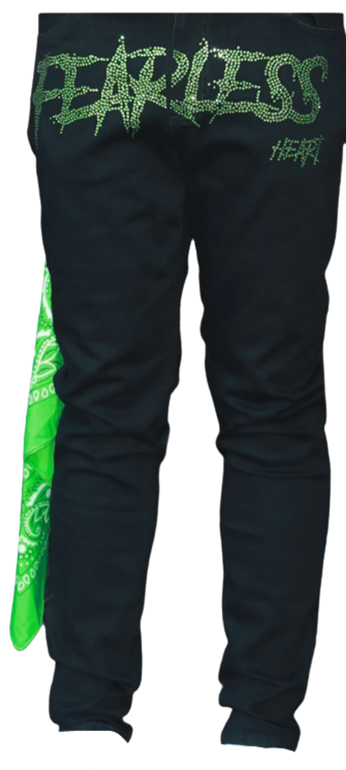Fearless Heart Slime Green Denim Jeans