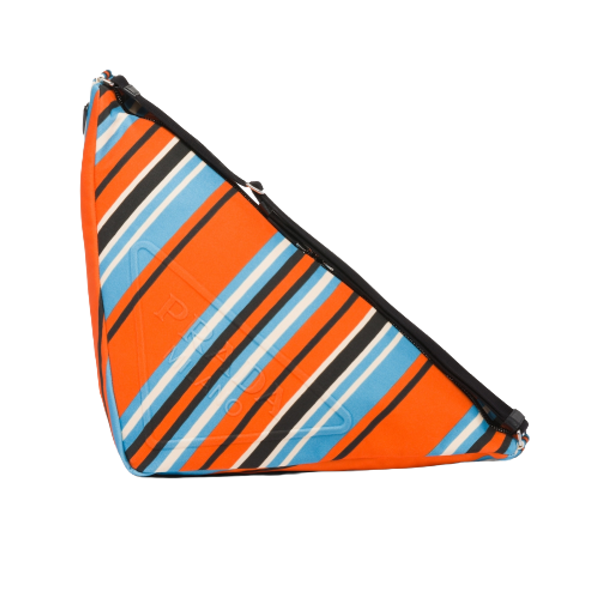 Prada Orange Printed Canvas Prada Triangle Bag