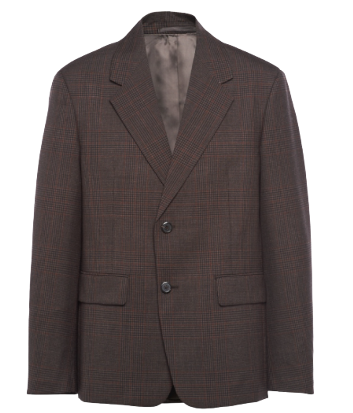 Prada Ebony Single-Breasted Prince of Wales Checked Jacket