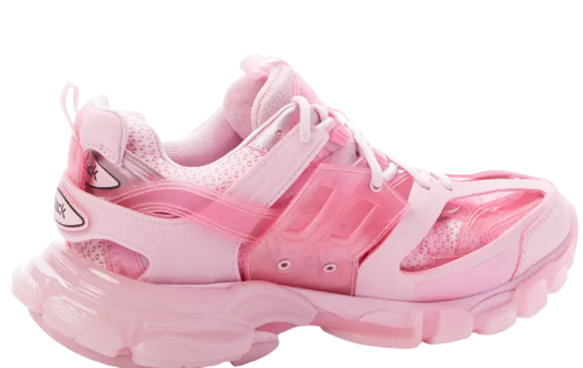 Balenciaga Track Clear Sole Pink Mesh Sneakers