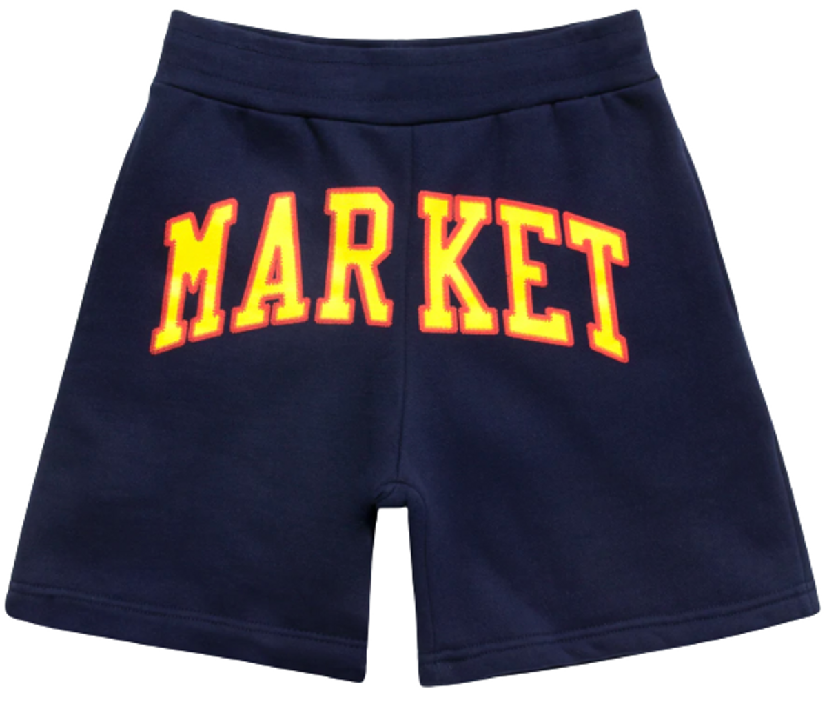 Market Arc Puff Print Navy Sweatshorts