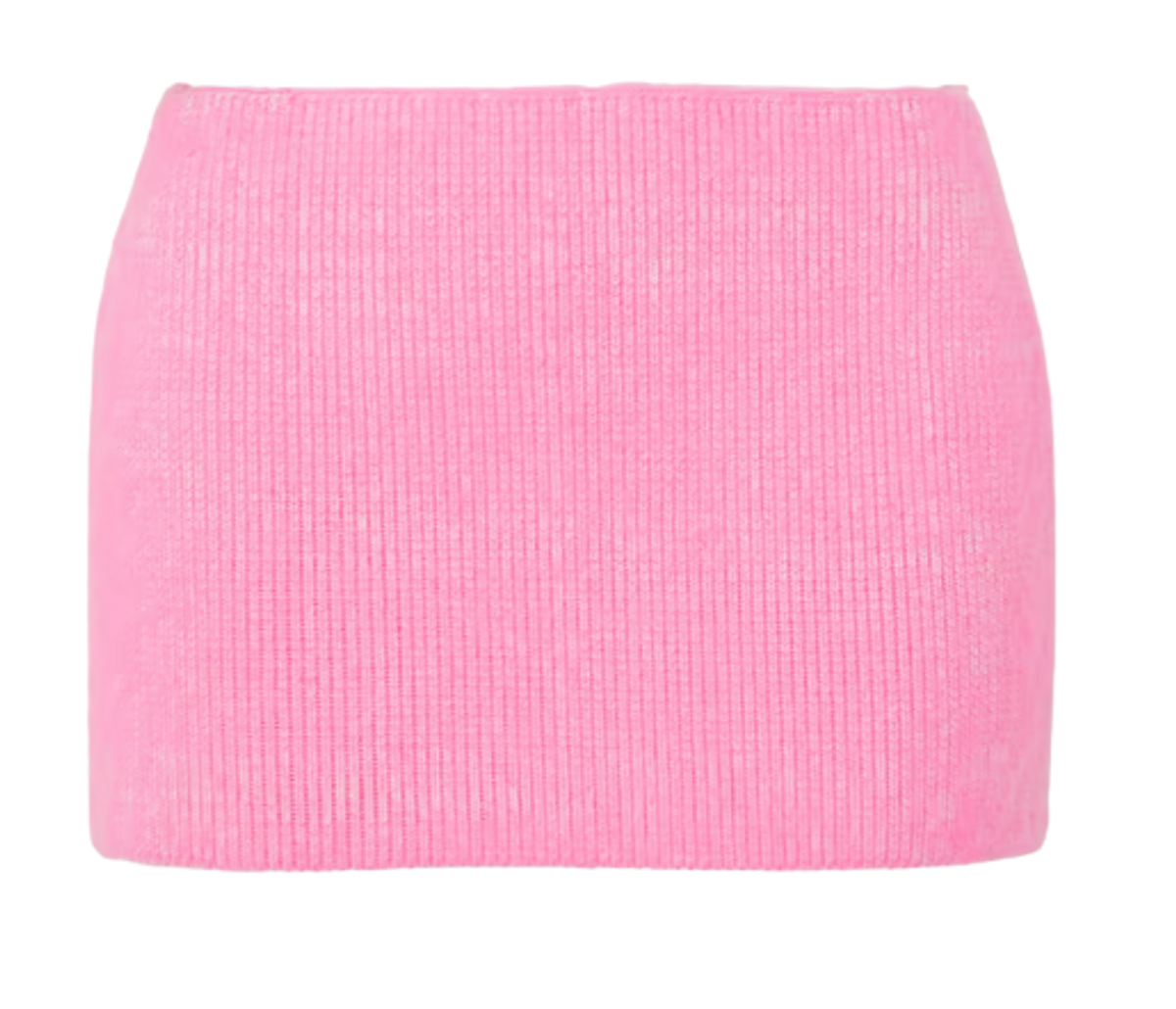 AGR Knit Brushed Cotton Blend Mini Skirt