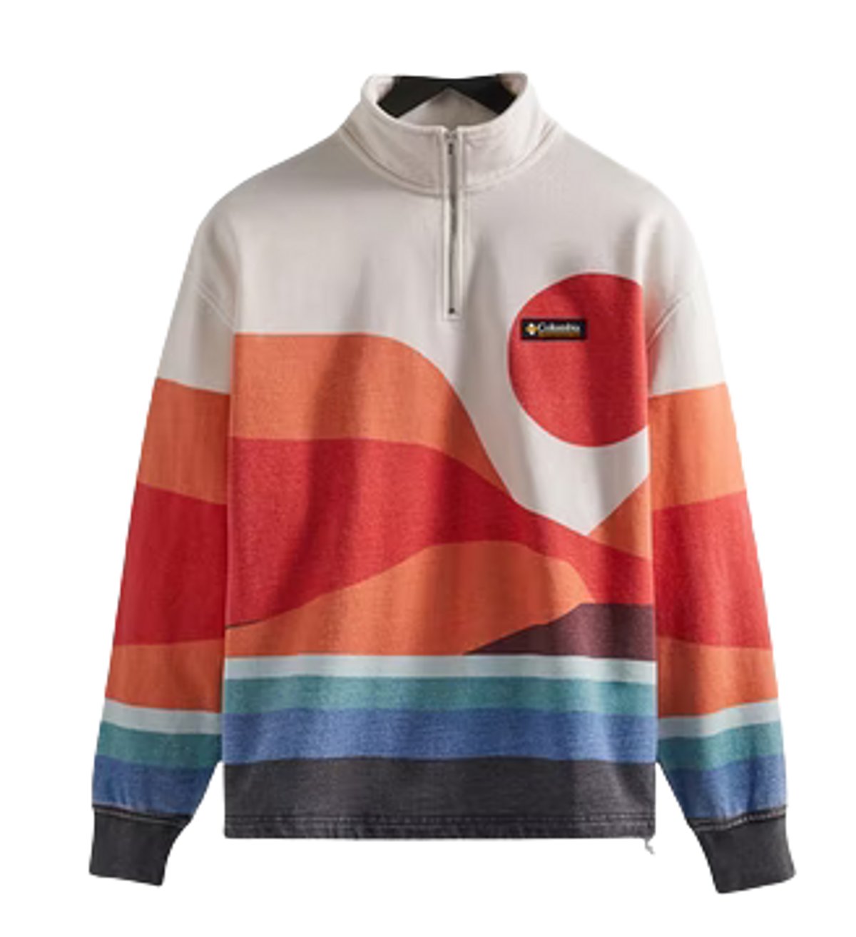 Kith × Columbia Sportswear Quarter Zip Red Hibiscus Sweatshirt