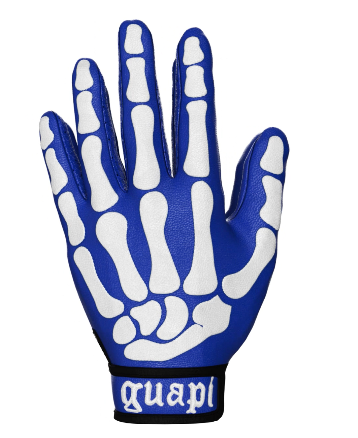 Guapi Electric Blue Skeleton Biker Glove