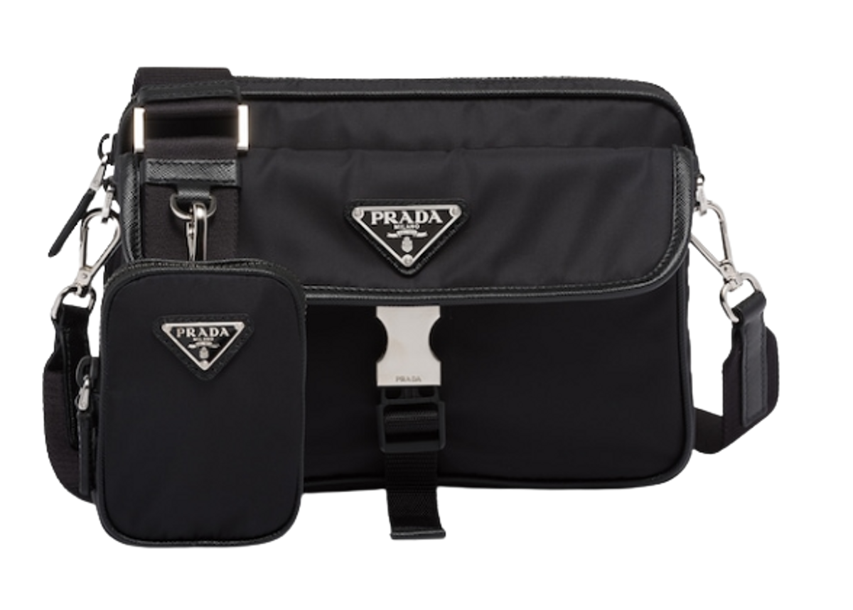 Prada Re Nylon Leather Black Shoulder Bag