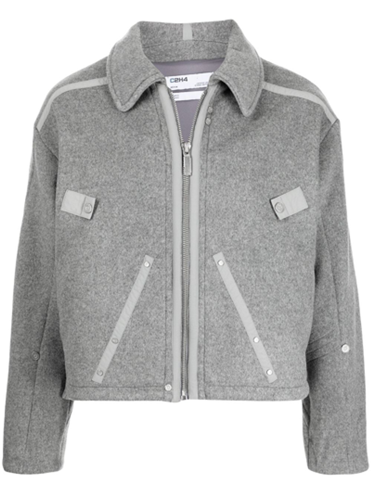 C2H4 Military Stagger Stripe Wool Jacket