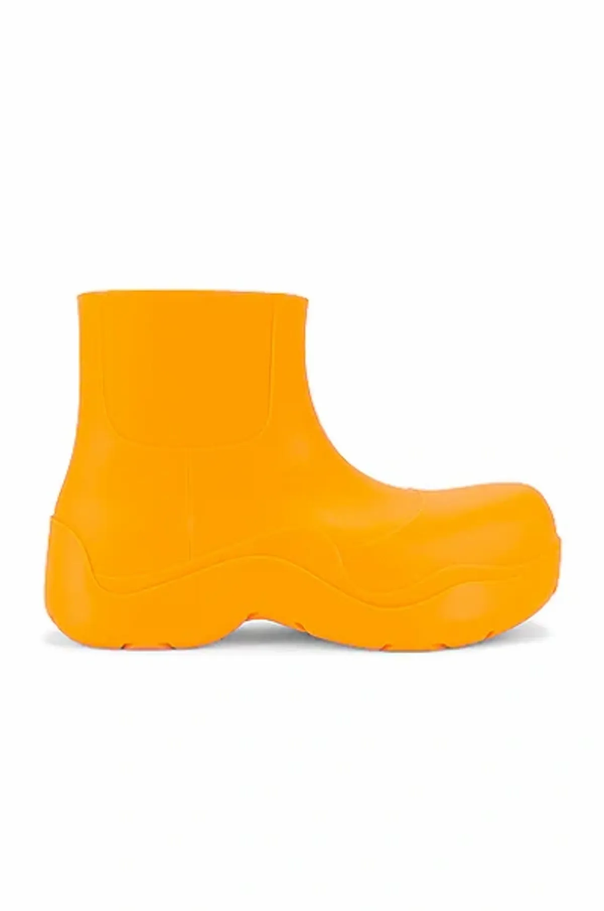 Bottega Veneta Orange Puddle Rubber Ankle Boots