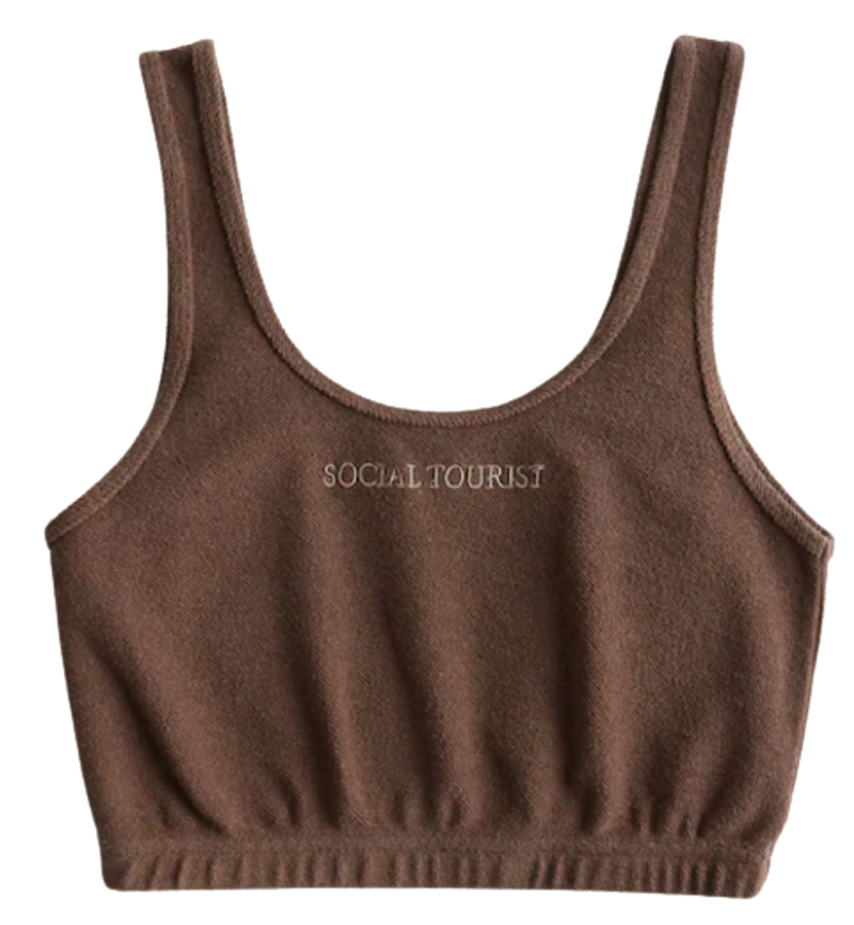 Social Tourist Terry Dark Brown Bra Top