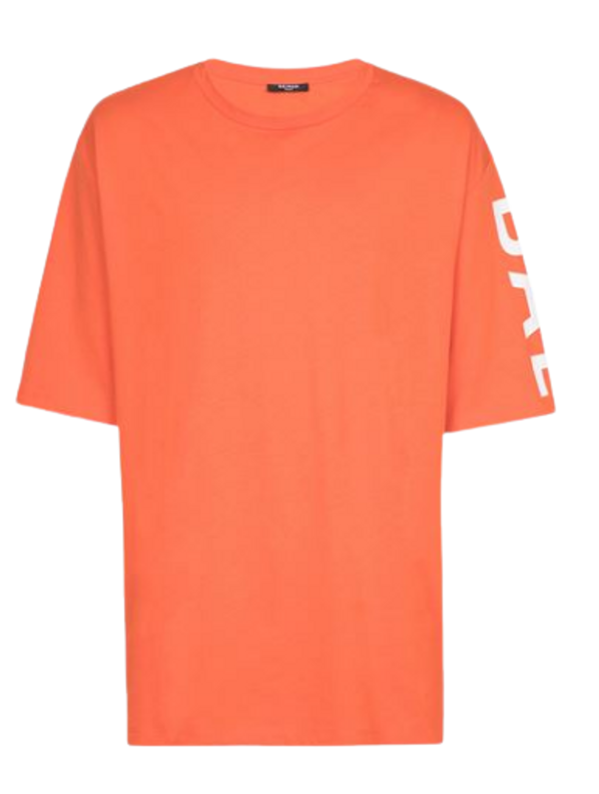 Balmain Oversized Dark Orange Cotton T-Shirt