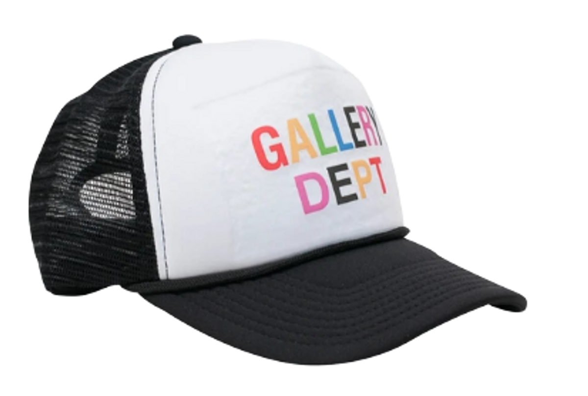 Gallery Dept. Black White Multicolor Logo Trucker Hat