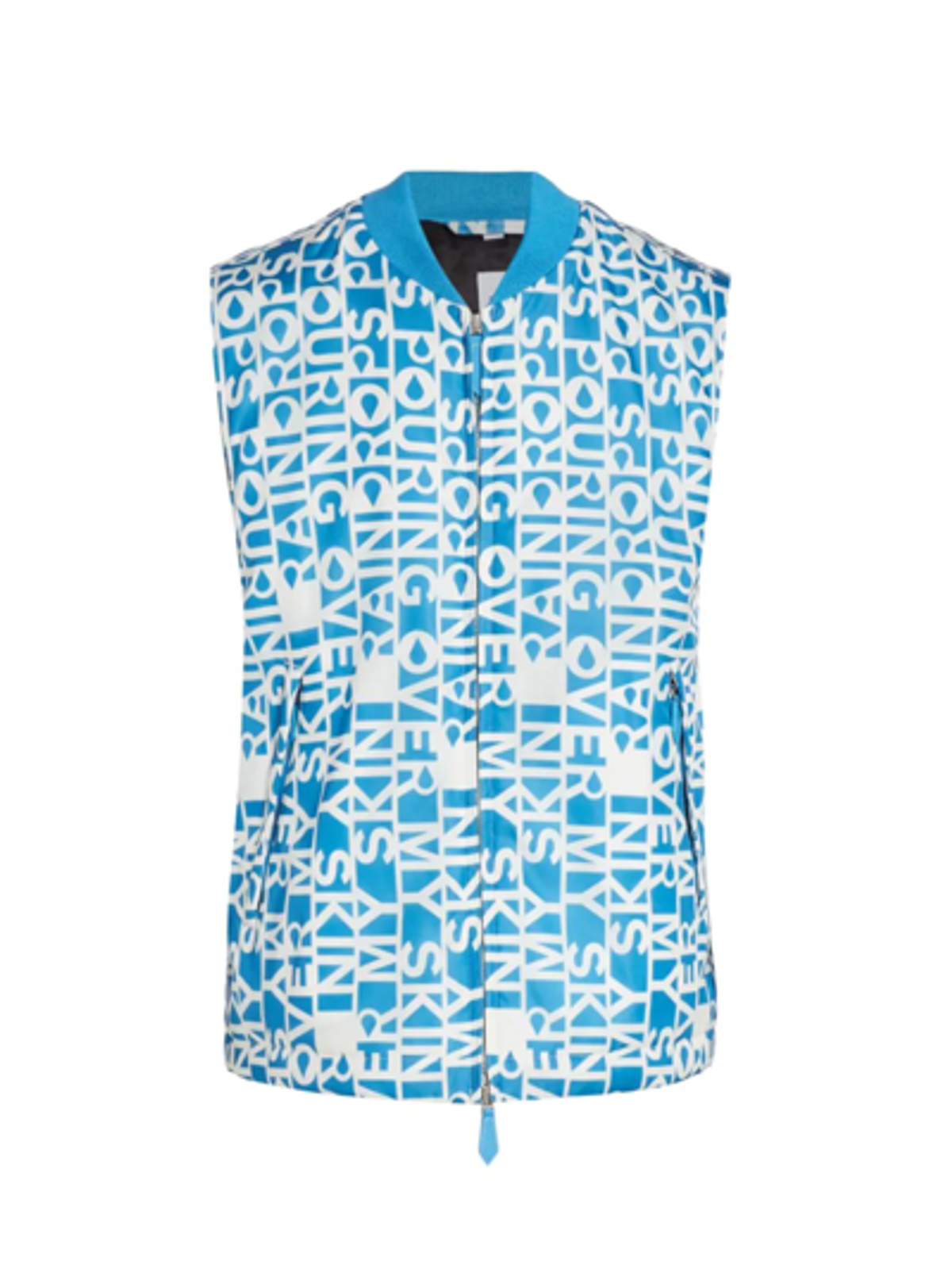 Burberry Rain Capsule Brentwall Quilted Vest In White Ip Pattern