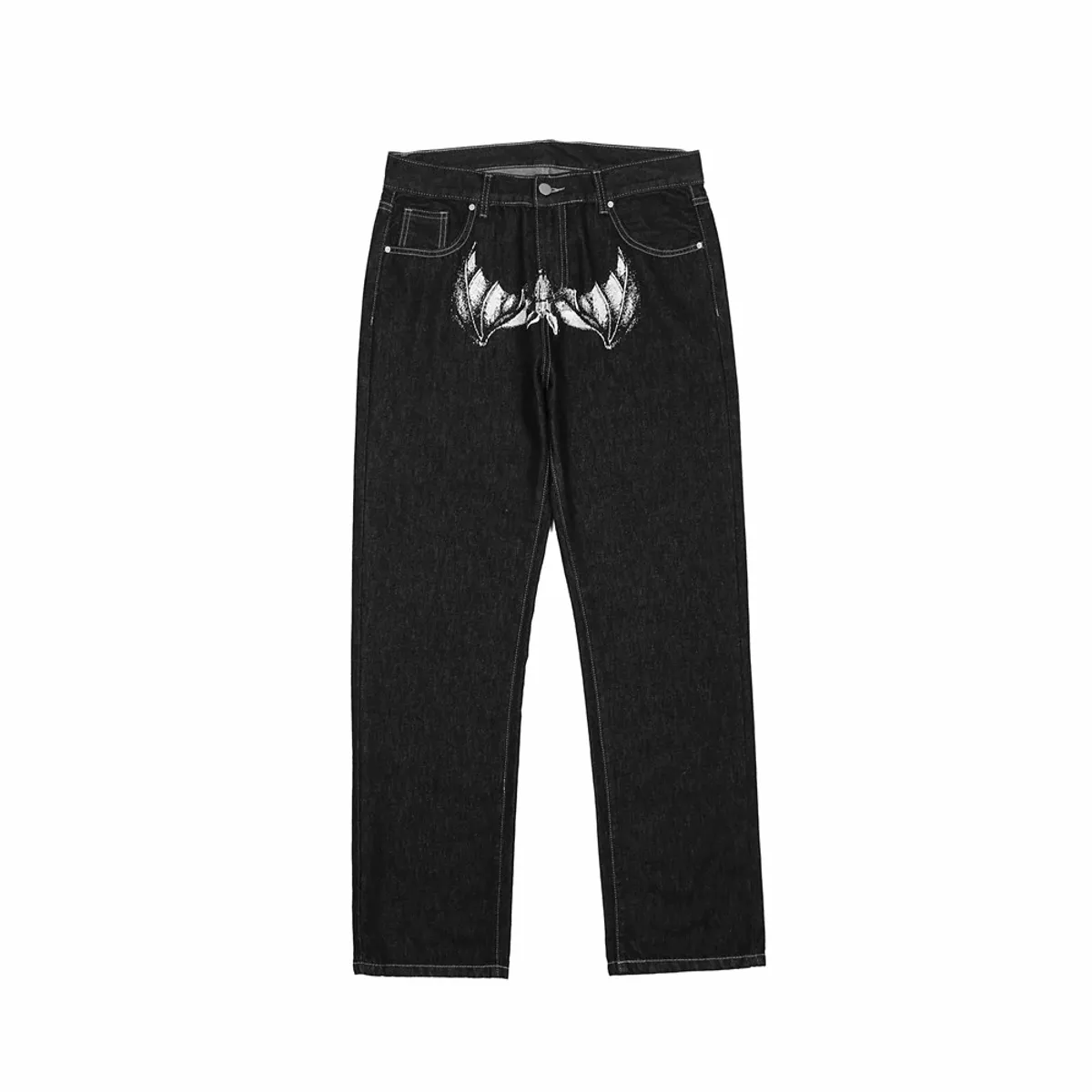 Clout Collection Myers Print Dual Pocket Baggy Denim Jeans